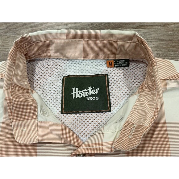 Howler Bros Men's Size M Plaid Short Sleeve Button up Shirt Vented Fishing - Picture 4 of 9